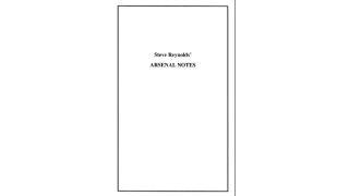 Arsenal Notes by Steve Reynolds