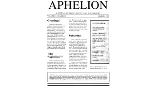 Aphelion by Thomas Sawyer (Vol 1)