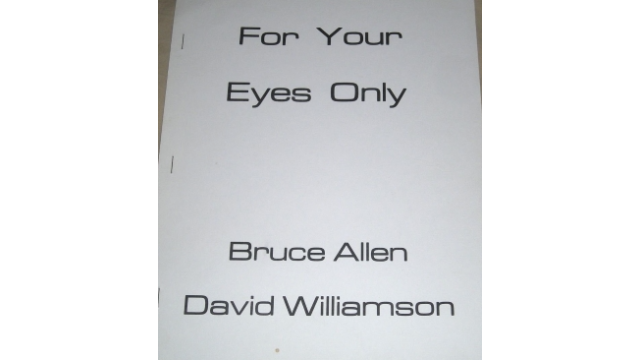 For Your Eyes Only by David Williamson & Bruce Allen -