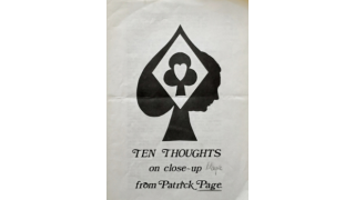 Ten Thoughts on Close-Up by Patrick Page