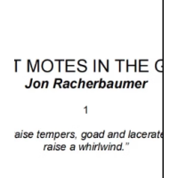 Dust Motes in the Gird by Jon Racherbaumer