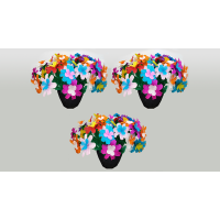 3 FLOWER POTS FROM FRAME by Tora Magic
