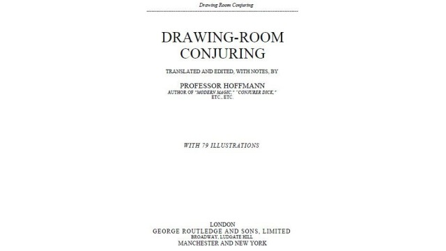 Drawing Room Conjuring by Professor Hoffmann