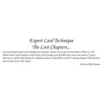 Expert Card Technique (The Lost Chapters) by Dai Vernon