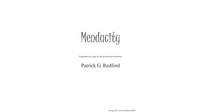 Mendacity by Patrick G Redford