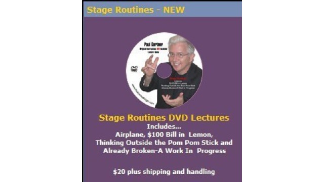 Stage Routines Lecture by Paul Gertner