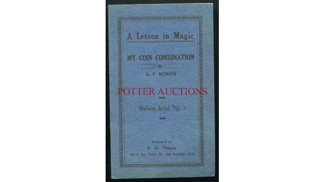 A Lesson In Magic by A F Bowen