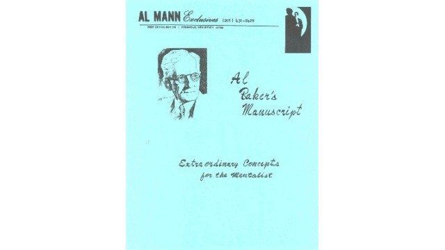 Al BakerS Manuscript by Al Mann