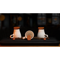Amazing Coffee Cups and Beans by Adam Wilber