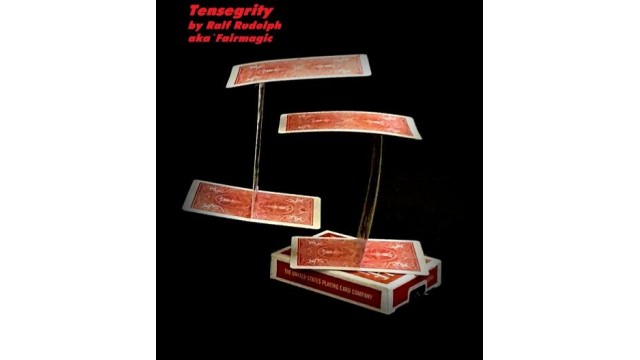 An Impossible Card Sculpture by Tensegrity