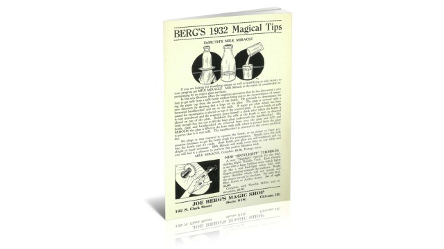 Bergs 1932 Magical Tips by Joe Berg