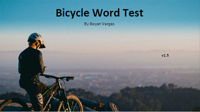 Bicycle Word Test by Boyet Vargas