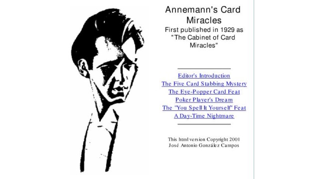 Card Miracles by Annemann