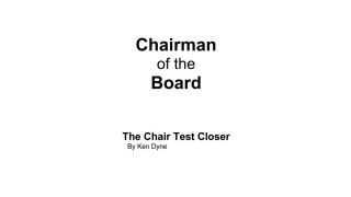 Chairman Of The Board by Ken Dyne