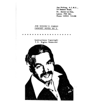 Comedy Cabaret Notes 2 by Joe Riding