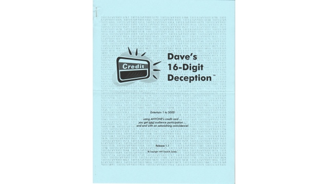 Daves 16 Digit Deception by Dave Landry