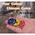 Four Colour Chinese Coins by J.C Magic Four Colour Chinese Coins by J.C Magic