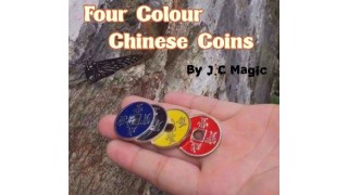 Four Colour Chinese Coins by J.C Magic