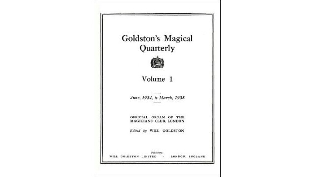 GoldstonS Magical Quarterly Volume 1 (Jun 1934 by Will Goldston