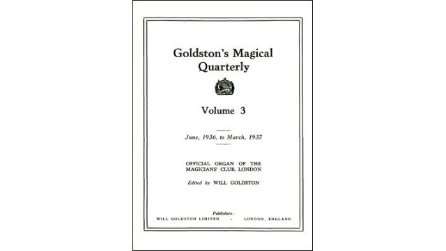 GoldstonS Magical Quarterly Volume 3 (Jun 1936 by Will Goldston