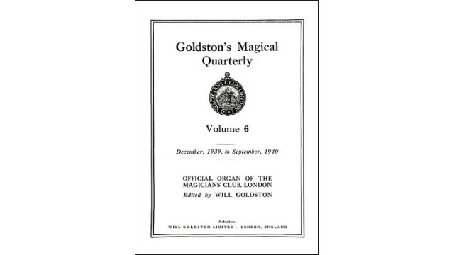 GoldstonS Magical Quarterly Volume 6 (Dec 1939 by Will Goldston