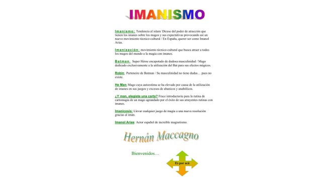 Imanismo (Spanish) by Hernan Maccagno