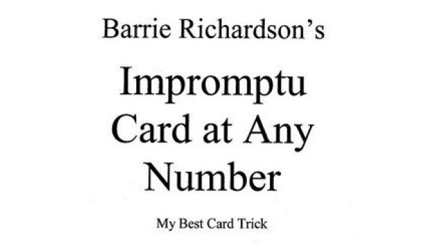 Impromptu Card At Any Number by Barrie Richardson