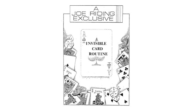 Invisible Card Routine by Joe Riding