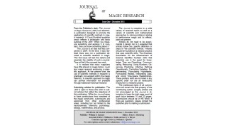 Journal Of Magic Research Magazine (1-8) 