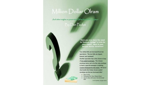 Million Dollar Olram: Bill To Impossible Location by Dan Paulus