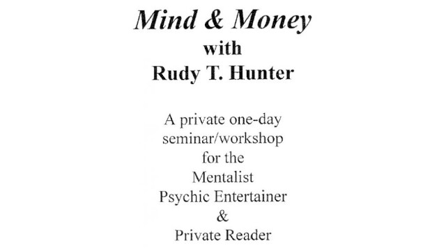 Mind And Money by Rudy Hunter