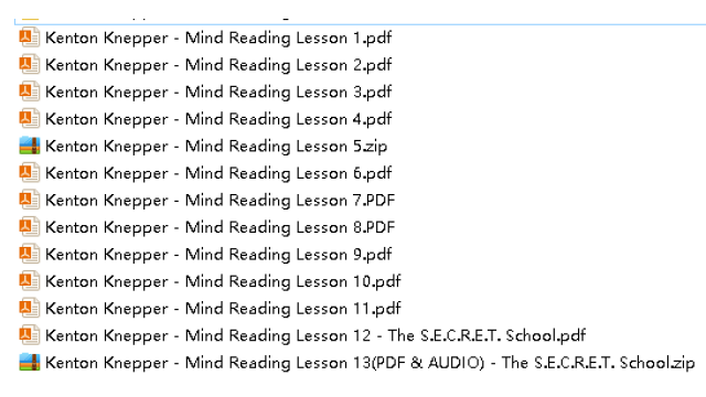 Mind Reading Lessons (1-14) by Kenton Knepper