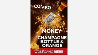 Money In Champagne Bottle & Orange by Wolfgang Riebe