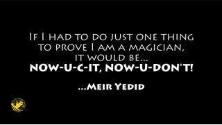 Now-U-C-It-Now-U-Don'T by Meir Yedid