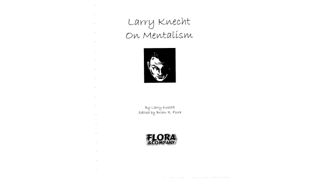 On Mentalism by Larry Knecht