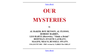 Our Mysteries by Al Baker & Co