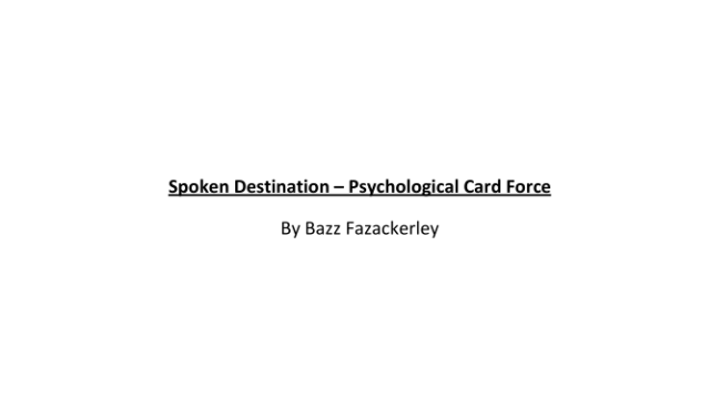 Psyforce by Bazz Fazackerley