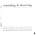 Reminding & Deceiving by Jim Steinmeyer Reminding & Deceiving by Jim Steinmeyer