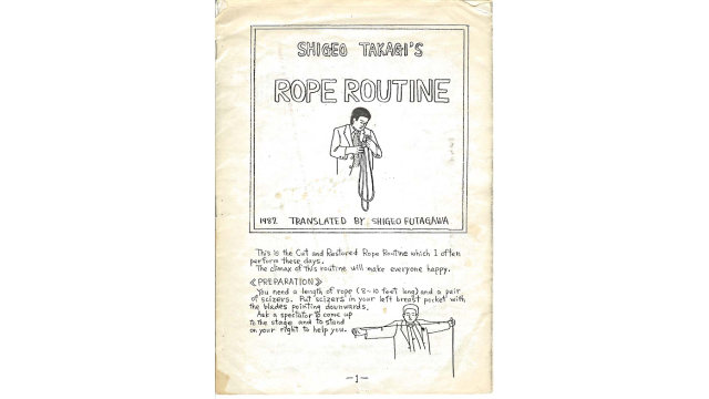 Shigeo Takagis Rope Routine by Shigeo Futagawa