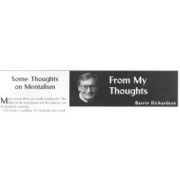 Some Thoughts On Mentalism by Barrie Richardson