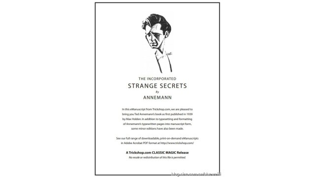 Strange Secrets by Annemann