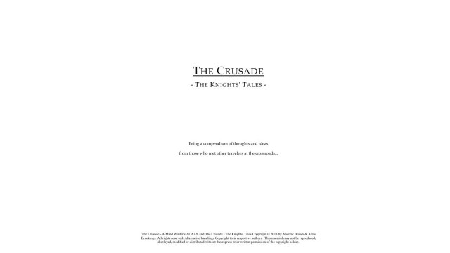 The Crusade Supplement - The Knights Tales by Atlas Brookings