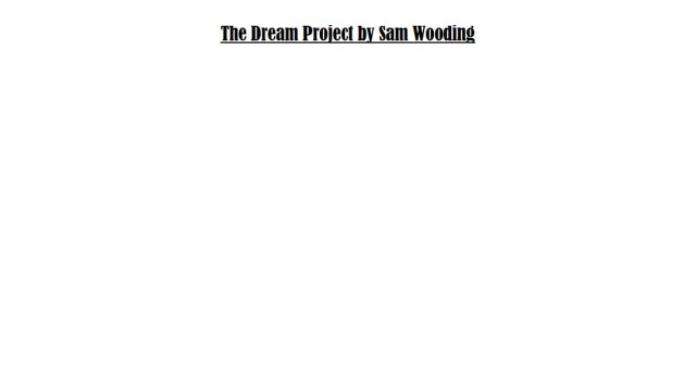 The Dream Project by Sam Wooding