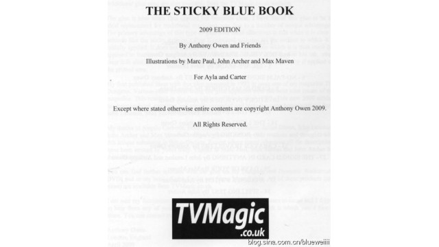 The Sticky Blue Book by Anthony Owen