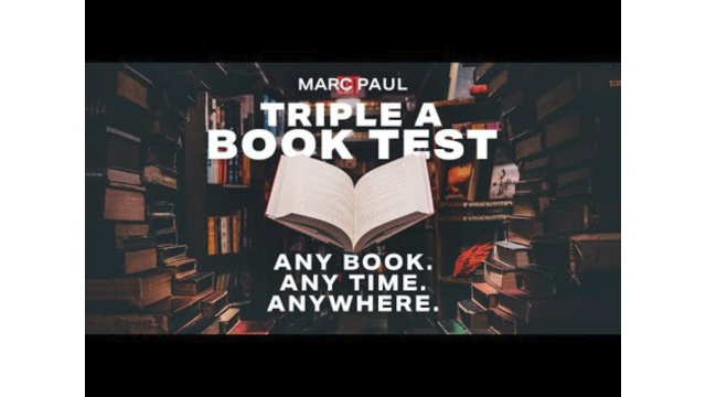 Triple A Book Test by Marc Paul