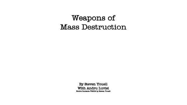 Weapons of Mass Destruction by Steven Youell