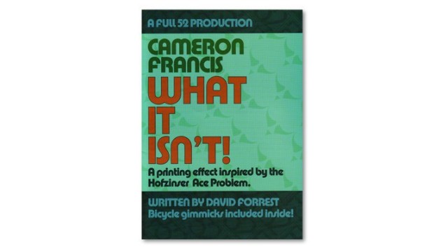 What It Is Not by Cameron Francis