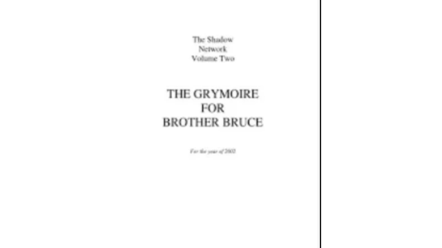 Bruce Barnett - The Grymoire For Brother Bruce Volume 2 - Magic Ebooks