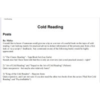 Cold Reading - Discussion and Review