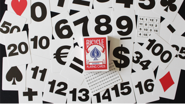 Bicycle Special NUMBERS Red Playing Cards (plus 11 Online Effects) - Card Tricks